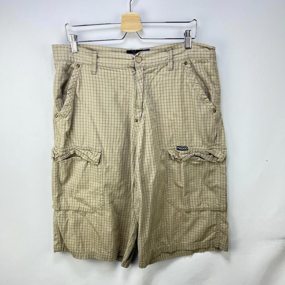 Vintage Mecca Baggy Cargo Hip Hop Shorts Y2K Size 36